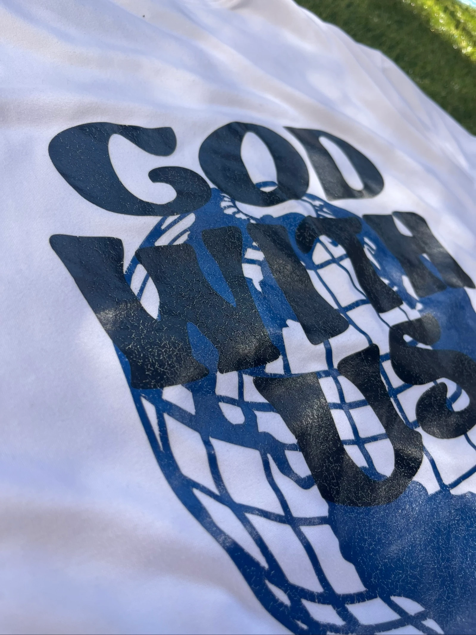 Witte Streetwear T-shirt God With Us – photo 3